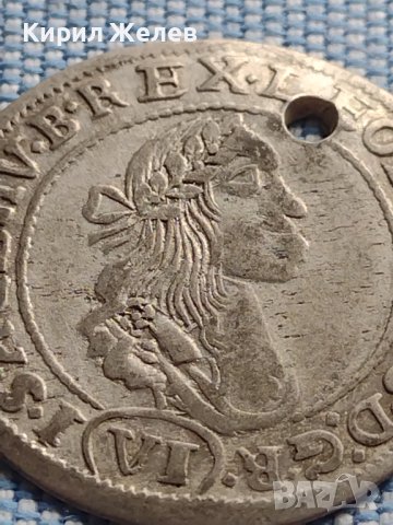 Сребърна монета 6 кройцера 1671г. Леополд първи Кремниц Унгария 13689, снимка 3 - Нумизматика и бонистика - 42970900
