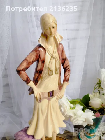 Фигура Santini – 48 см, Италия, арт деко, снимка 12 - Антикварни и старинни предмети - 50425125