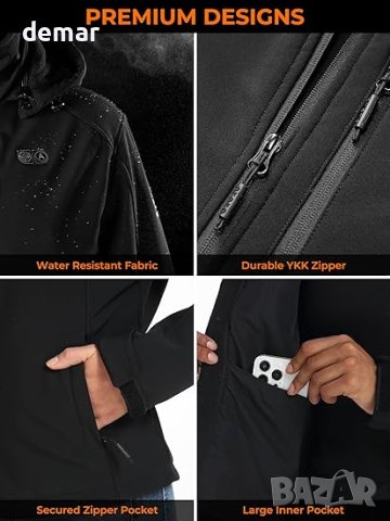 ORORO Дамско яке с отопление и на ръцете, 5 топлинни зони, М, черно, снимка 4 - Якета - 43761076