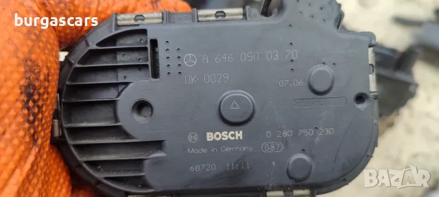 Дроселова клапа 0 280 750 230 / A 646 090 03 70 Mercedes E220 W211 2.2CDI - 170к.с. - 150лв, снимка 2 - Части - 49325672