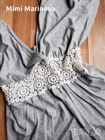 Блузка с ръкав тип "Прилеп" И имитация колан от дантела 🌹 65% памук 35% полиестер, снимка 3 - Потници - 25525540