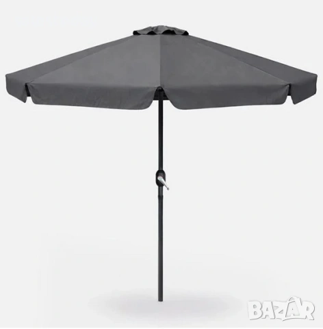 Градински чадър с подвижен механизъм и ръчно управление