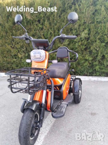 Двуместна електрическа триколка MaxMotors Pudding 1800W-48V-20Ah-ORANGE, снимка 5 - Мотоциклети и мототехника - 43592519