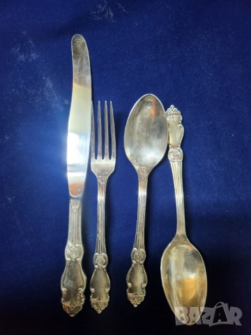 мелхиор прибори "Сребърна роза", отделни бройки, красиви, дълбоко посребрени, нови, снимка 2 - Прибори за хранене, готвене и сервиране - 52182736