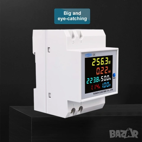 Подотчетен контролен електромер за DIN шина TOMZN 6 в 1 | 100A, снимка 6 - Друга електроника - 43448701