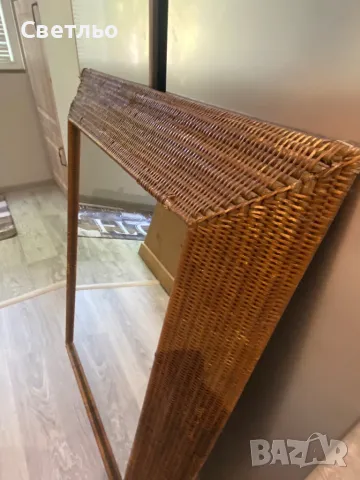 Огледало с ратан рамка, снимка 3 - Огледала - 47367941