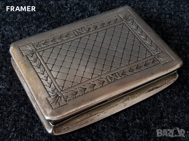 Сребърна сребро табакера кутиика за енфие Сецесион, снимка 6 - Антикварни и старинни предмети - 33655596