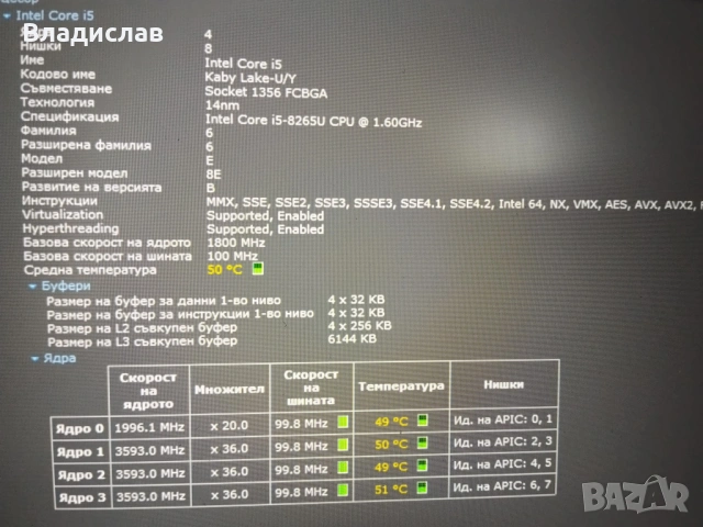 Asus S15 S530F работещ на части , снимка 10 - Части за лаптопи - 50288860
