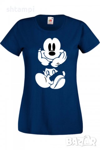 Дамска Тениска Mikey Mouse Smile,Изненада,Повод,Подарък,Празник, снимка 5 - Тениски - 37641552
