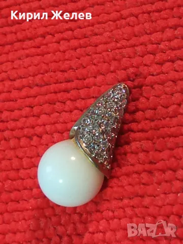 СКЪПОЦЕНЕН РЕТРО СТИЛ СРЕБЪРЕН МЕДАЛЬОН СРЕБРО 925 с ТОПЧЕ ШЛИФОВАН БЯЛ АХАТ и ЦИРКОНИ 47504, снимка 11 - Колиета, медальони, синджири - 48987237