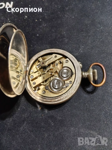 Швейцарски джобен часовник - Argentan -  Цилиндър - РЯДЪК, снимка 17 - Джобни - 48361860