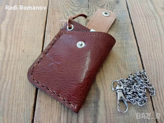 Ръчно изработен кожен портфейл за карти и лични документи , снимка 9 - Портфейли, портмонета - 47329737