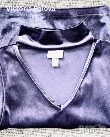 Красива блуза/топ  кадифе PARAH INTERNATIONAL Италия, снимка 10 - Корсети, бюстиета, топове - 50359036