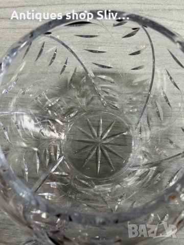 Кристална купа за пунш с чаши. №4039, снимка 6 - Антикварни и старинни предмети - 40808183