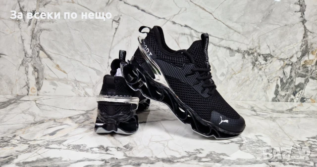 Puma Мъжки Черни Маратонки Със Сребрист Акцент🔝Мъжки Спортни Обувки Пума Код P760, снимка 9 - Маратонки - 50685977