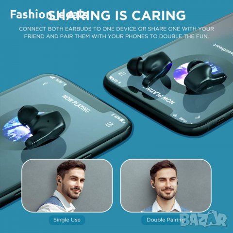 Нови безжични слушалки Bluetooth 5.0 водоустойчиви спортни с кутия за зареждане, снимка 3 - Bluetooth слушалки - 33681069