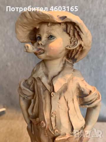 Фигурка CAPODIMONTE на момче  , снимка 6 - Антикварни и старинни предмети - 52353137