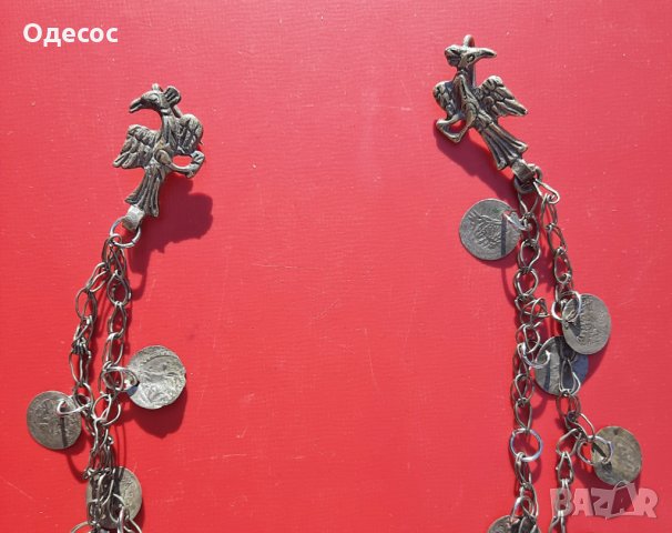 Стар възрожденски сребърен накит подбрадник, снимка 4 - Антикварни и старинни предмети - 29699956