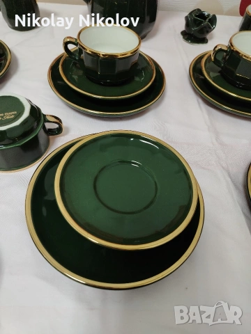 Порцеланов сервиз Vintage Apilko Green Gold , снимка 2 - Сервизи - 53330947