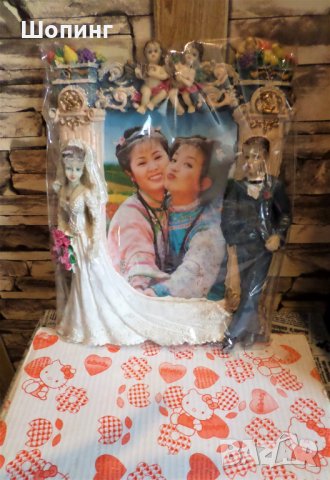 НОВО! Красива статуетка-3D рамка Младоженци, снимка 2 - Статуетки - 28493948