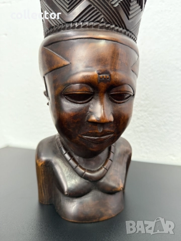 Ръчно резбована купа / халба от Куба. №7419, снимка 2 - Антикварни и старинни предмети - 51918621