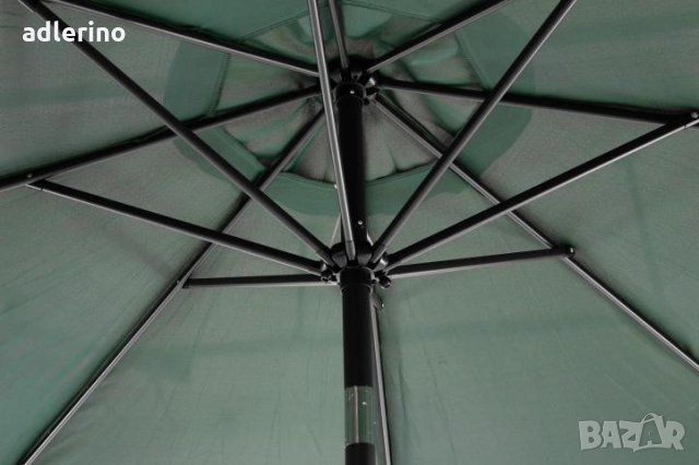 Плажен чадър, чадър за слънце, накланящ, чупещ се, водоотклоняващ, зелен, снимка 4 - Градински мебели, декорация  - 34159635