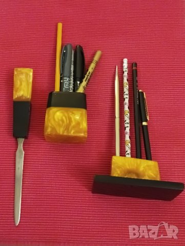 Комплект за бюро от каталин, СССР. , снимка 2 - Антикварни и старинни предмети - 43968996