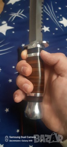 Качествен нож от неръждаема стомана със кания,нов, снимка 6 - Ножове - 34851652