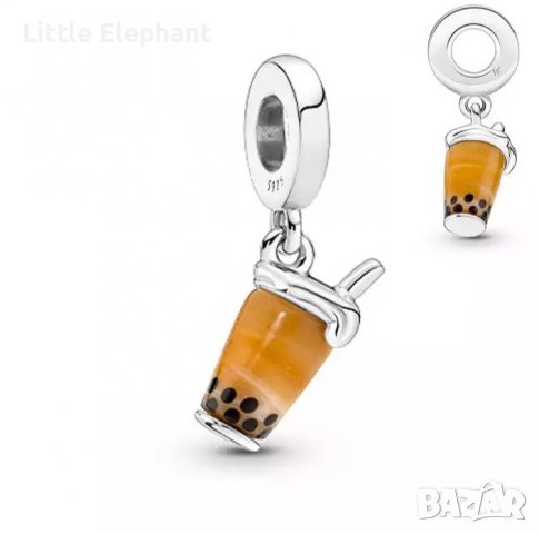 Сребърен висящ елемент Пандора,"Summer dreams-Boba Tea"/нов