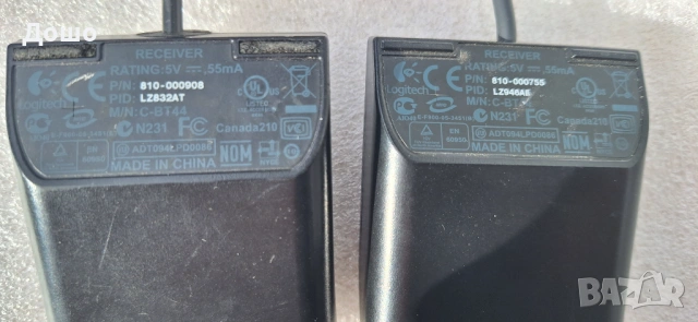 Безжични приемници 2 бр. Logitech C-BT и C-BT44, снимка 2 - Клавиатури и мишки - 53041868