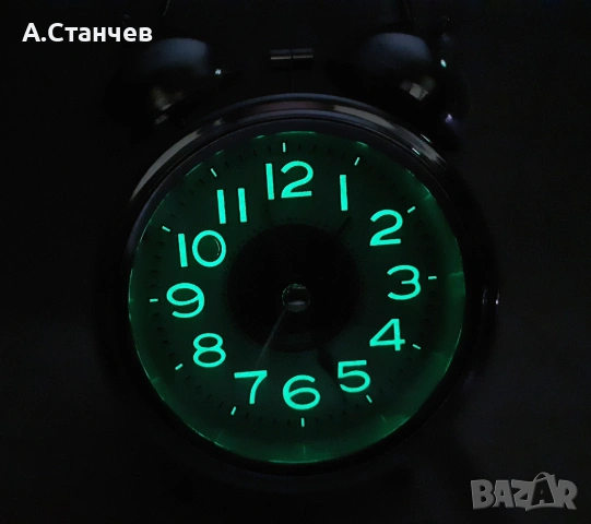 Часовник будилник с лампичка и фосфорни цифри, снимка 9 - Декорация за дома - 53225737