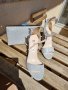 НОВИ Елегантни сребристи сандали на ток + чанта, снимка 1 - Дамски елегантни обувки - 40460808