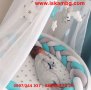 Плетен обиколник за бебешко легло, кошара, детско креватче - 3 метра - код 2487, снимка 10