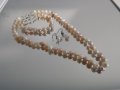 Комплект от перли - колие, гривна и обеци, снимка 6