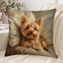Декоративна калъфка /различни дизайни с Котета и Йорки/ за малка възглавница., снимка 13