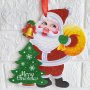 2558 Коледна украса за стена Merry Christmas, 19см, различни модели, снимка 3