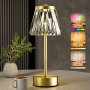 Beehero Настолна нощна лампа акумулаторна кристална с 5 RGB цвята  , снимка 6