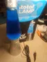 Лава лампа iTotal Crystal Blue, Блестящи елементи в Синьо и Бяло,40 см 30 w , снимка 5