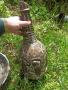 Голям Античен Стар Османски Турски Керамичен Свещник Печка  , снимка 6