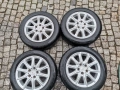 4бр ЛЕТИ джанти 16" 5Х112 ALUETT с гуми 205/55/16 UNIROYAL за VW Audi , снимка 1
