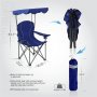 Сгъваем къмпинг стол със сенник и с чанта за съхранение E01CC-503 LIGHT BLUE , снимка 3