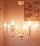 Винтидж класика-бял полилей за хол,всекидневна ,шаби шик лампа,модерно осветление, снимка 13