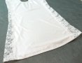 M/L размер (85C) луксозна ефирна бяла нощничка с брокатен блясък, снимка 5