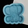 Слон Слонче Бебе силиконов молд форма фондан шоколад гипс смола, снимка 2