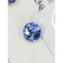 Обеци на винт с кристали SWAROVSKI RIVOLI 9 мм Aquamarine-светло син, снимка 2