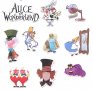 60 бр Алиса в Страната на Чудесата самозалепващи лепенки стикери за украса декор картонена торта и д, снимка 2