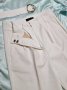 Бели къси панталонки XS/34 бермуди басти ръб висока талия колан MOHITO , снимка 7