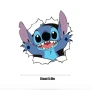 Стич Stitch излиза от стена лепенка за автомобил кола Авто стикер, снимка 2