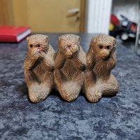 Статуетка трите маймунки Japan , снимка 2 - Статуетки - 43730748