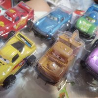  6 големи  Макуин Маккуин колите McQueen cars пластмасови колички играчки за игра и торта, снимка 2 - Фигурки - 37508700